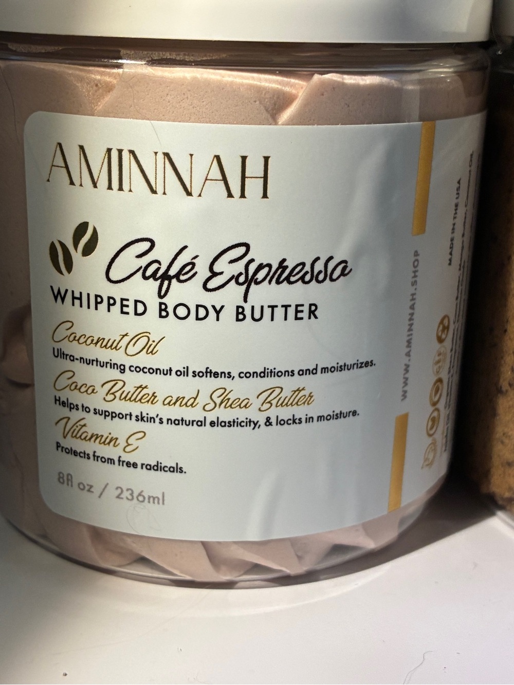 AMINNA Café Espresso Whipped Body Butter and Scrub - Picture 2 of 6